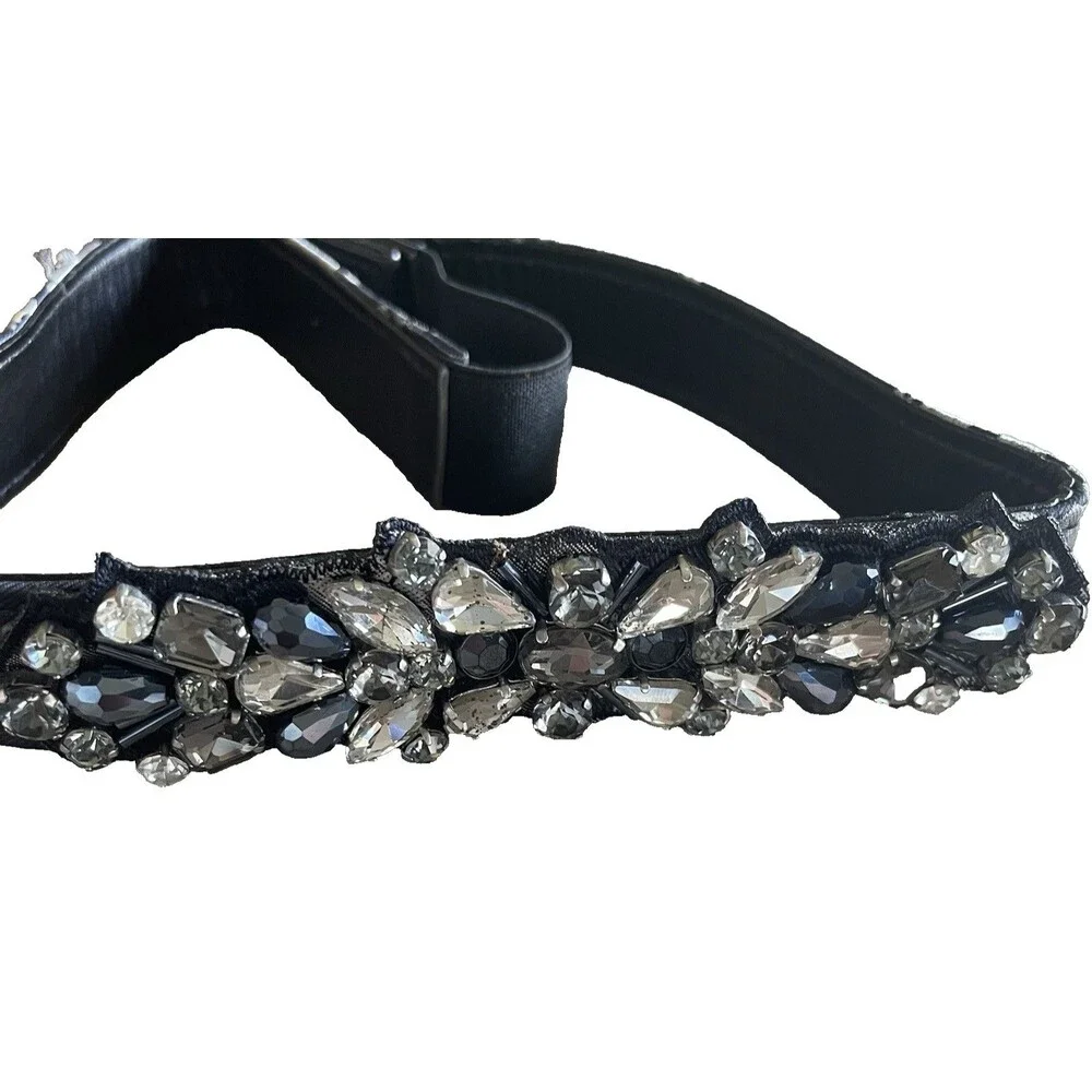 Eliza Women’s Belt Rhinestone Medallion Blue Multi Size 14 Formal Event Dressy